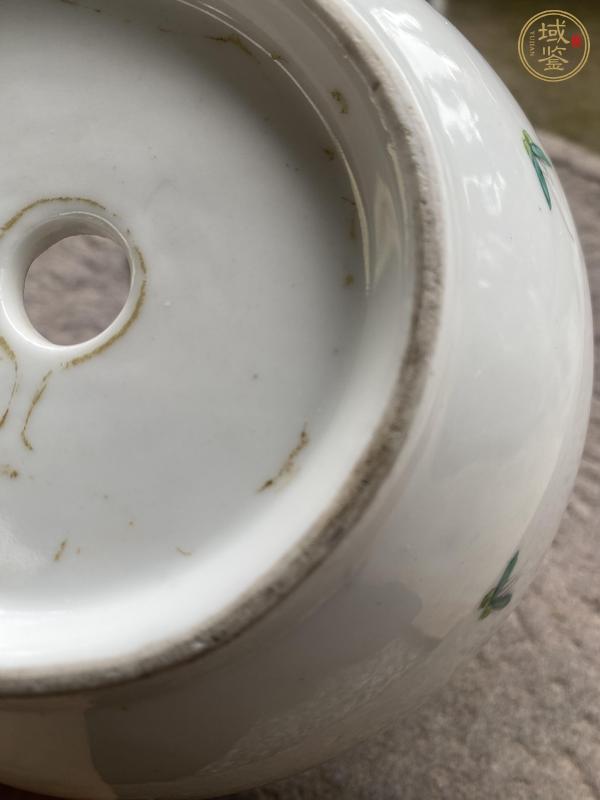 古玩陶瓷花卉紋粉彩花盆真品鑒賞圖