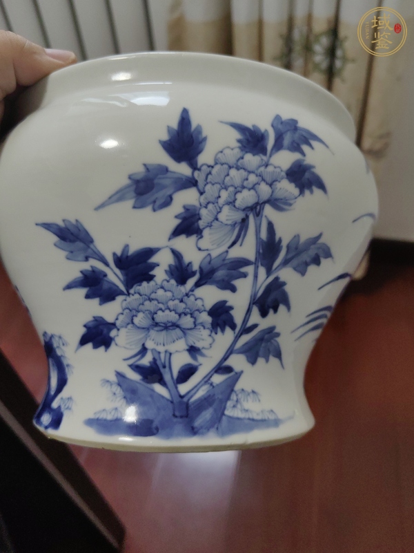古玩陶瓷清晚·青花四季花卉紋廣口罐 真品鑒賞圖