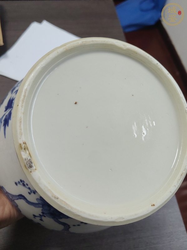 古玩陶瓷清晚·青花四季花卉紋廣口罐 真品鑒賞圖