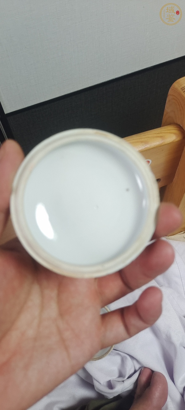 古玩陶瓷百花不落地粉彩印泥盒真品鑒賞圖