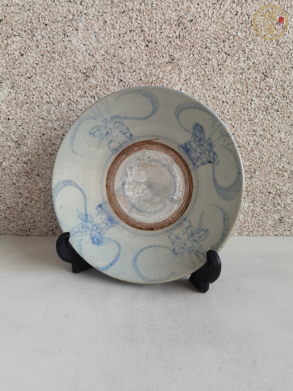古玩陶瓷青花花卉紋盤真品鑒賞圖
