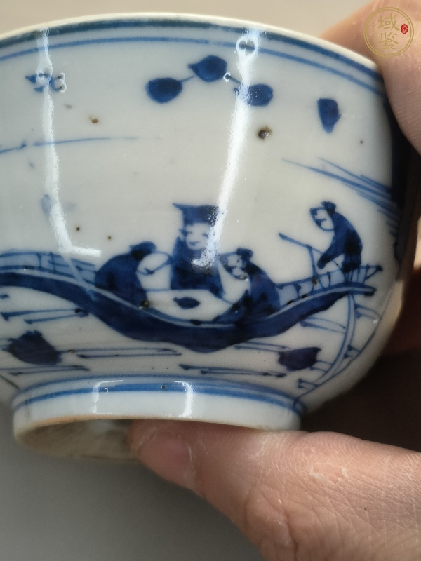 古玩游赤壁青花碗真品鑒賞圖