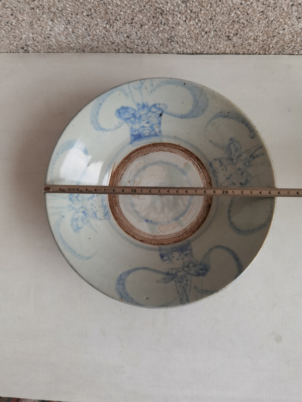 古玩陶瓷青花花卉紋盤拍賣，當(dāng)前價格398元