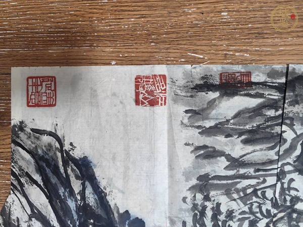 古玩字畫程振國山水真品鑒賞圖