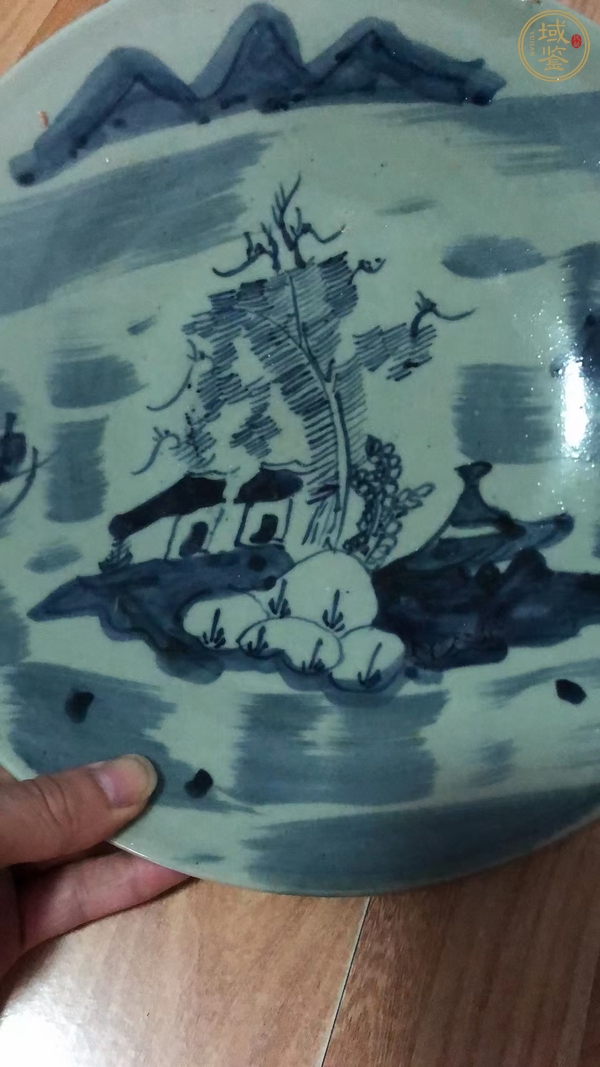 古玩陶瓷青花盤真品鑒賞圖