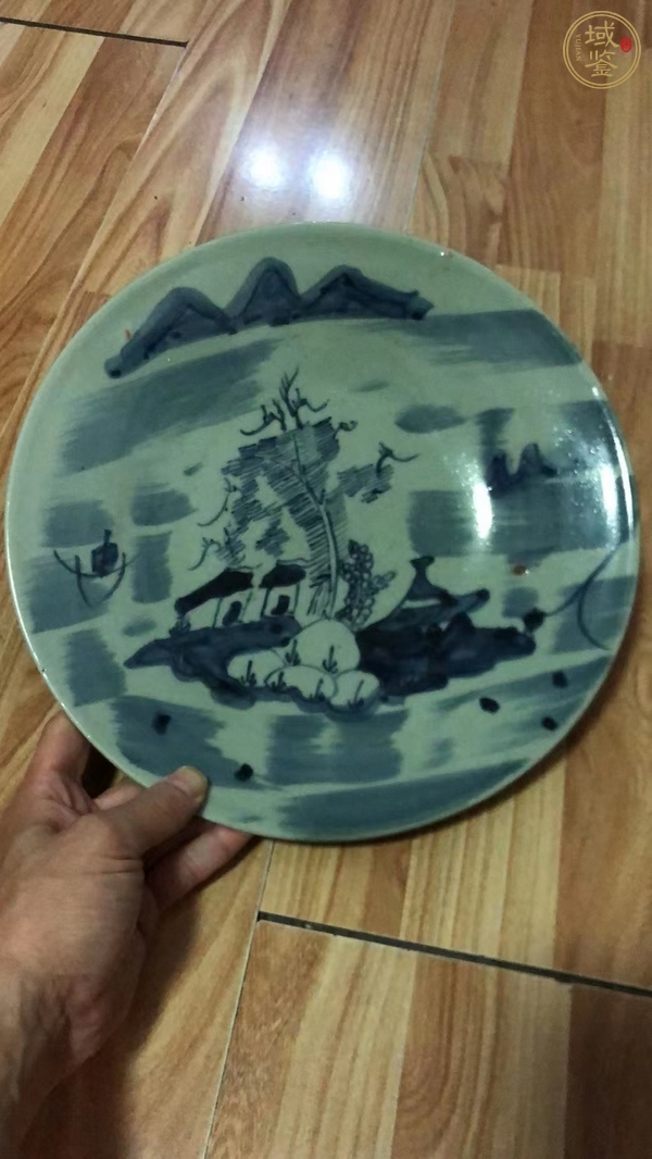 古玩陶瓷青花盤真品鑒賞圖