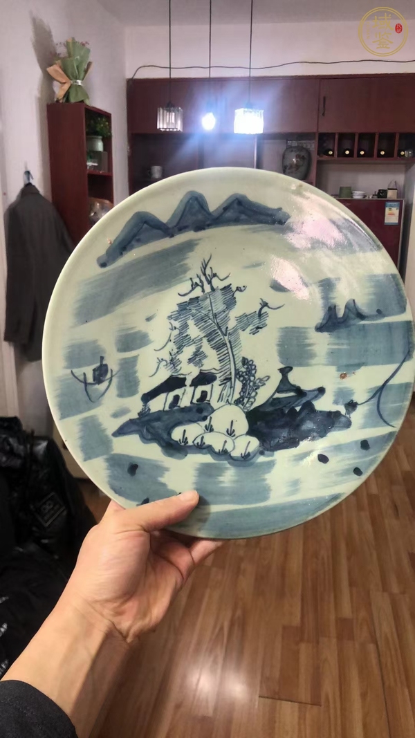 古玩陶瓷青花盤真品鑒賞圖