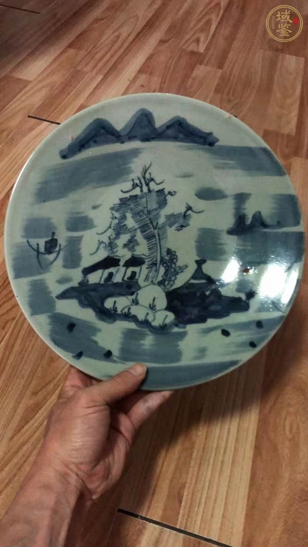 古玩陶瓷青花盤真品鑒賞圖
