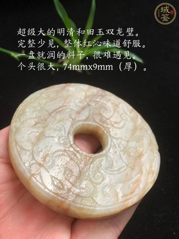 古玩玉器和田玉雕“魚化龍璧”真品鑒賞圖