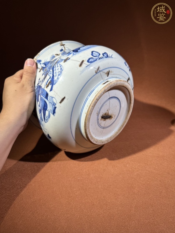 古玩陶瓷八仙圖青花香爐真品鑒賞圖