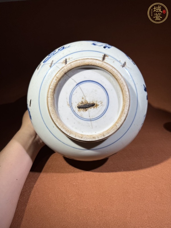 古玩陶瓷八仙圖青花香爐真品鑒賞圖