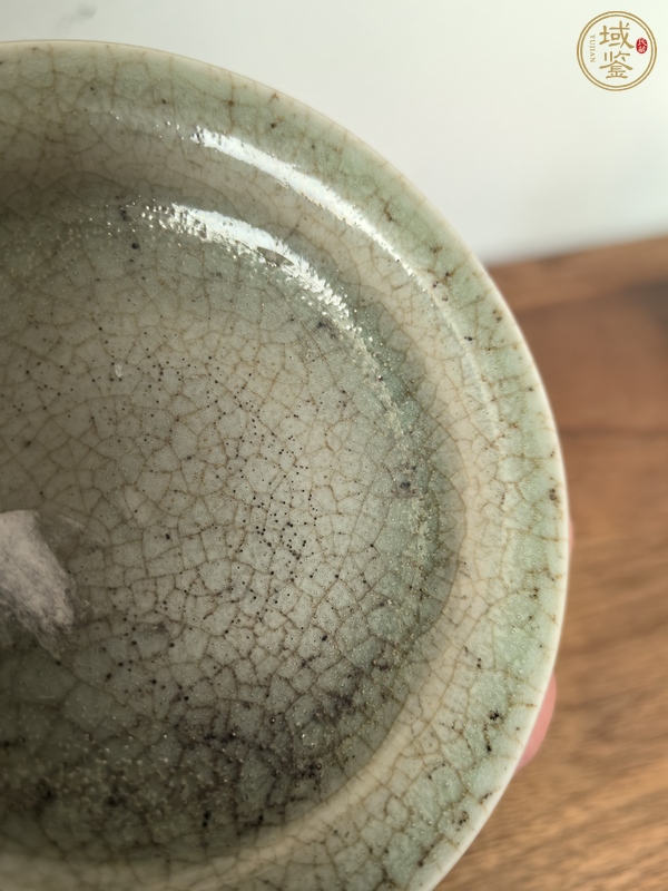 古玩陶瓷康熙郎窯綠釉筆舔真品鑒賞圖