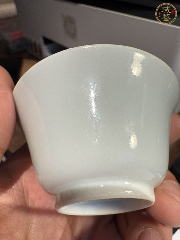 古玩陶瓷清中期 白釉杯真品鑒賞圖