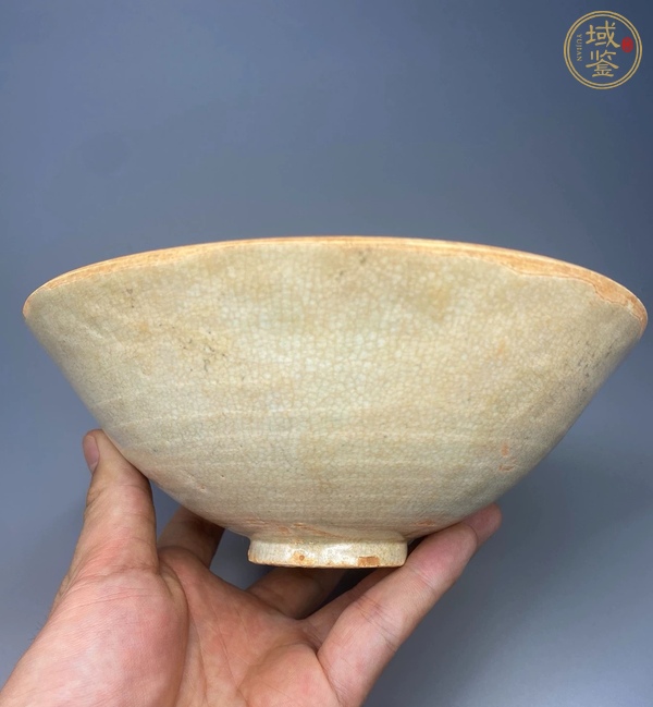 古玩陶瓷青白釉雙鳳紋面包碗真品鑒賞圖