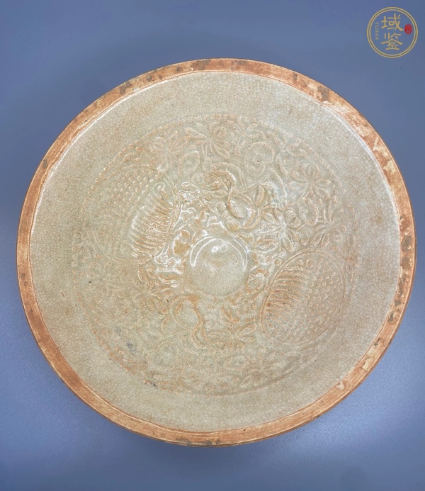 古玩陶瓷青白釉雙鳳紋面包碗真品鑒賞圖