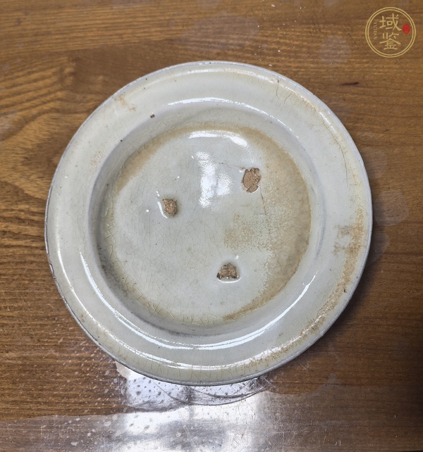 古玩白釉折沿盤真品鑒賞圖