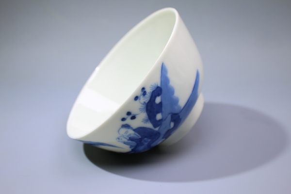 古玩陶瓷清晚期·青花老少同樂圖茶碗拍賣，當(dāng)前價(jià)格468元