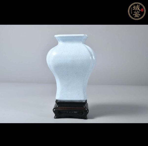 古玩陶瓷宜鈞釉四方瓶真品鑒賞圖