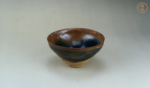 古玩陶瓷建窯柿紅絲毫盞真品鑒賞圖