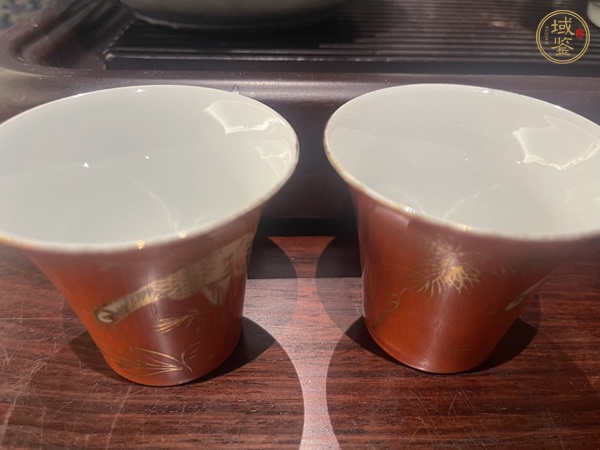 古玩陶瓷松鶴紋馬蹄杯真品鑒賞圖