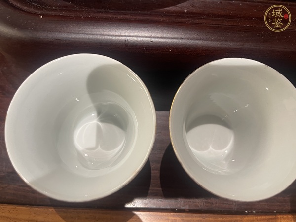 古玩陶瓷松鶴紋馬蹄杯真品鑒賞圖