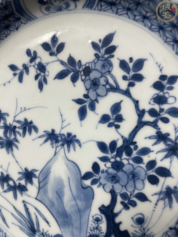古玩陶瓷（保真卡）清康熙·青花竹石花卉折沿盤1拍賣，當(dāng)前價(jià)格2200元
