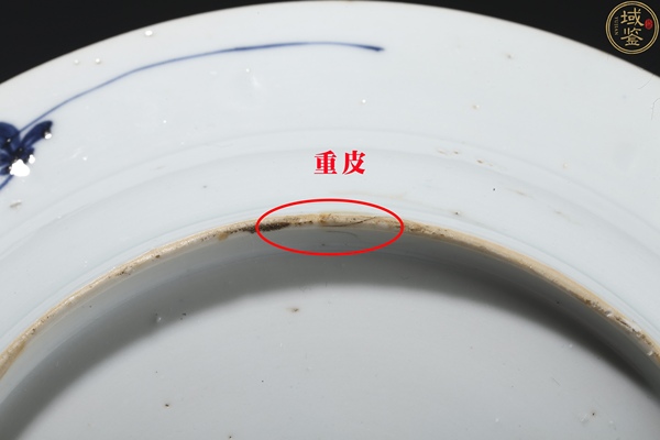 古玩陶瓷（保真卡）清康熙·青花竹石花卉紋折沿盤2拍賣，當前價格2500元