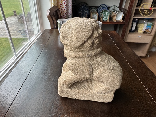 古玩雜項案頭獅真品鑒賞圖