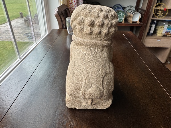 古玩雜項案頭獅真品鑒賞圖