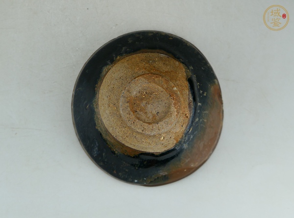 古玩陶瓷建窯柿紅釉絲毫盞真品鑒賞圖