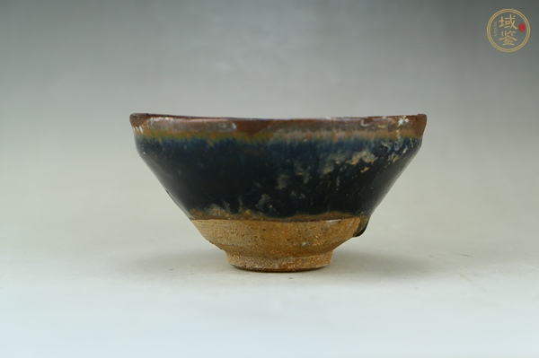 古玩陶瓷建窯柿紅釉絲毫盞真品鑒賞圖