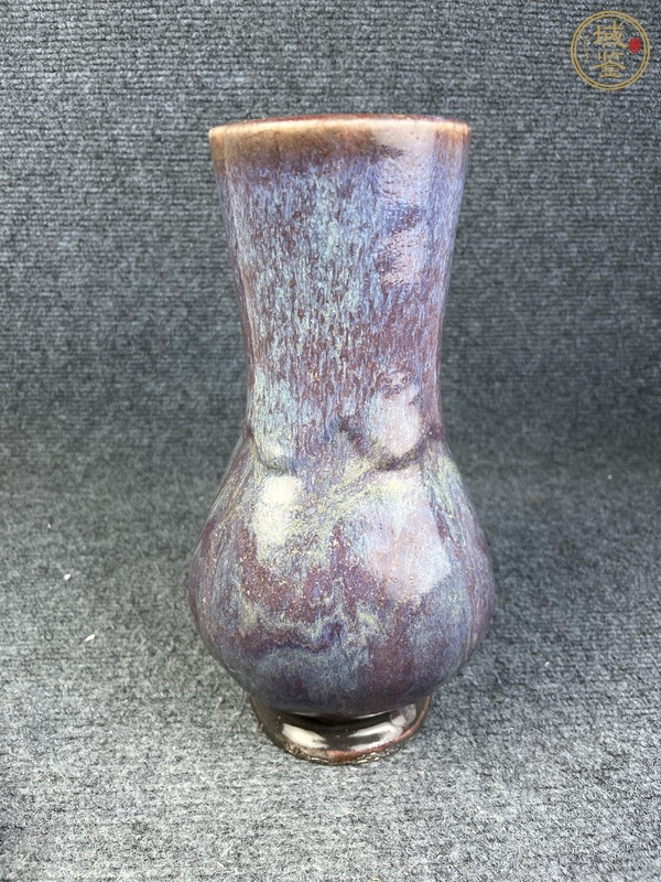 古玩陶瓷窯變釉廣口尊真品鑒賞圖