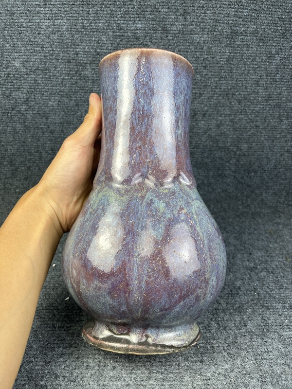古玩陶瓷窯變釉廣口尊拍賣,當前價格12888元