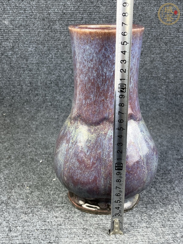 古玩陶瓷窯變釉廣口尊真品鑒賞圖