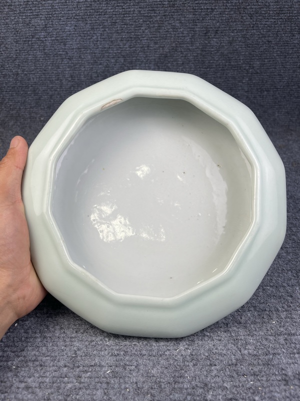 古玩陶瓷天青釉花口洗拍賣，當前價格8688元