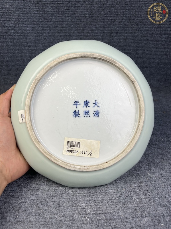 古玩陶瓷天青釉花口洗真品鑒賞圖