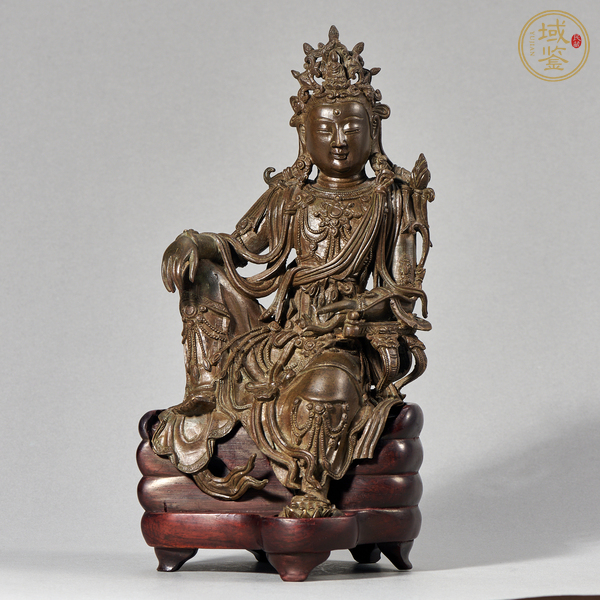 古玩銅器自在觀音真品鑒賞圖