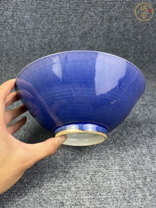 古玩陶瓷茄皮紫大碗真品鑒賞圖
