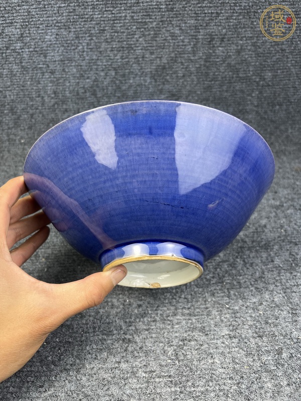 古玩陶瓷茄皮紫大碗真品鑒賞圖
