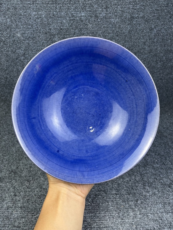 古玩陶瓷茄皮紫大碗拍賣，當前價格7888元