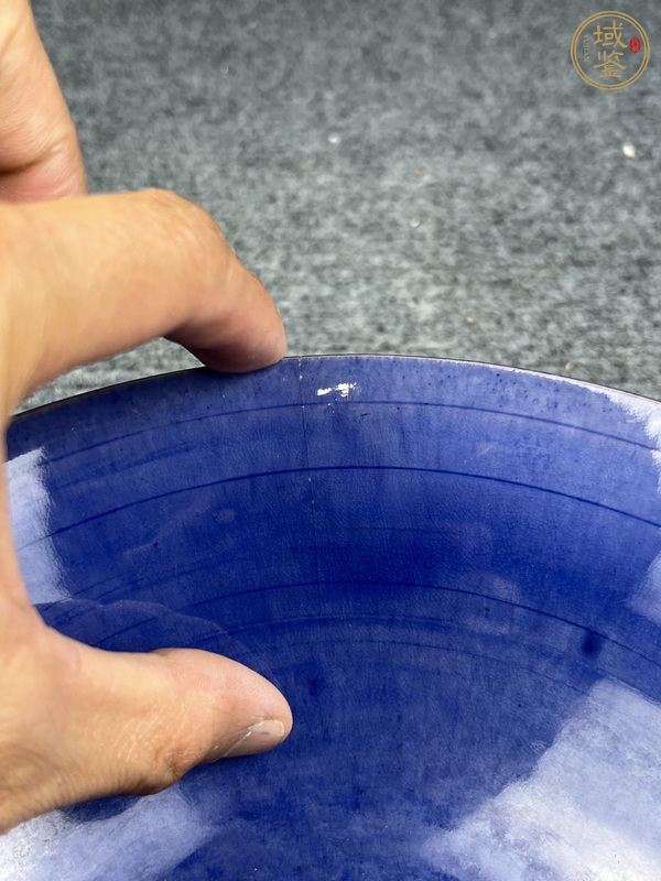 古玩陶瓷茄皮紫大碗真品鑒賞圖