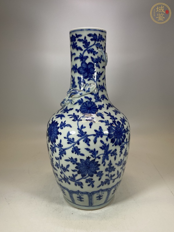 古玩陶瓷青花花卉瓶真品鑒賞圖