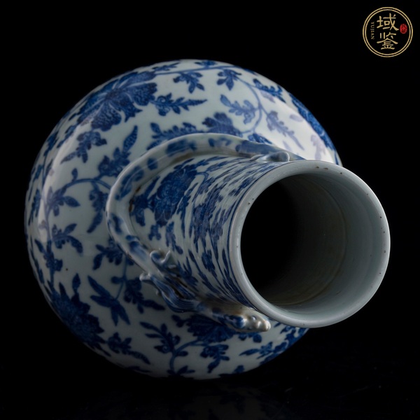 古玩陶瓷青花花卉瓶真品鑒賞圖