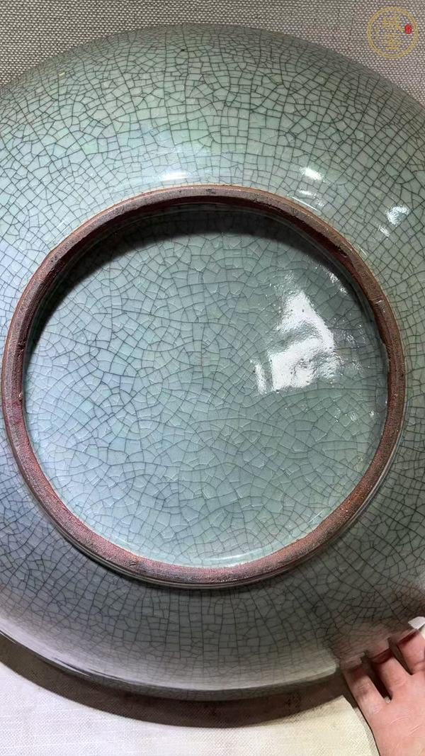 古玩陶瓷哥釉盤真品鑒賞圖