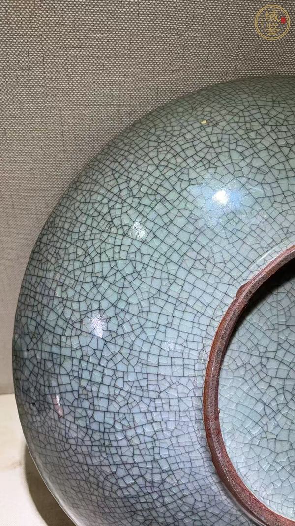 古玩陶瓷哥釉盤真品鑒賞圖