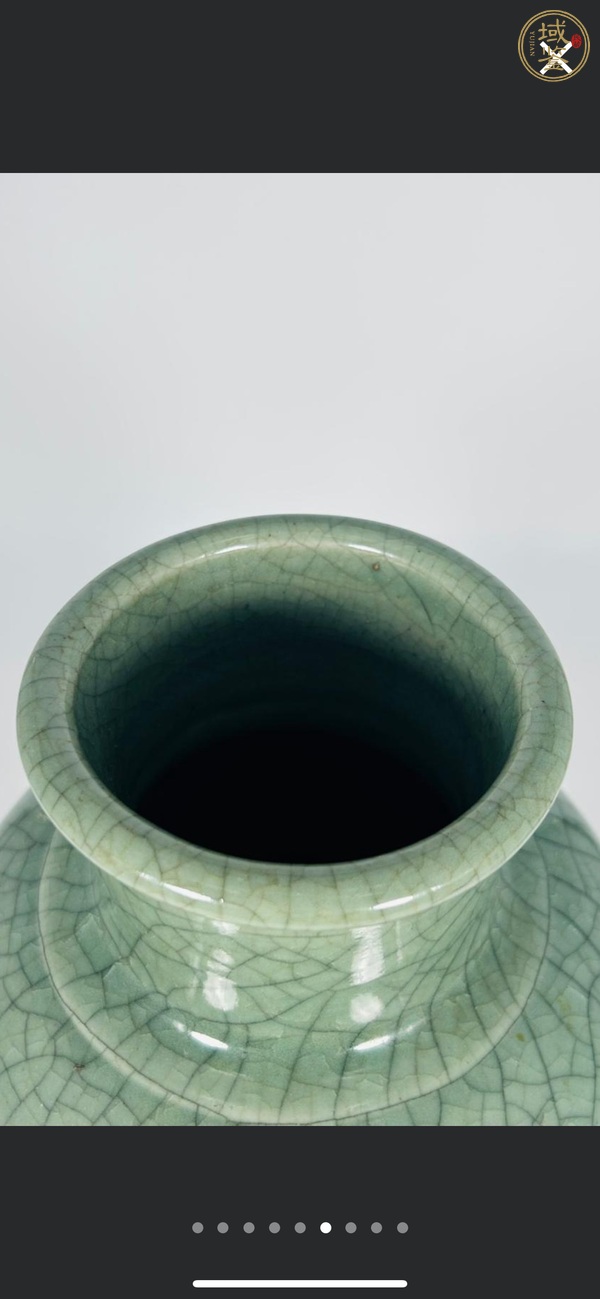 古玩陶瓷綠哥釉梅瓶真品鑒賞圖