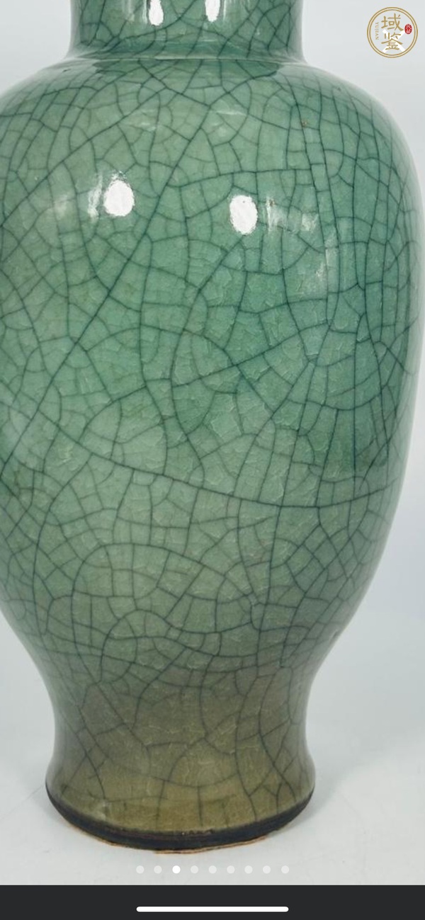 古玩陶瓷綠哥釉梅瓶真品鑒賞圖