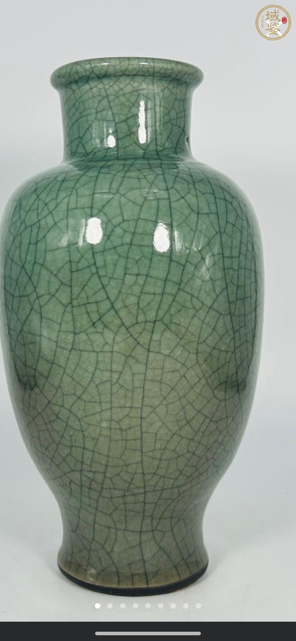古玩陶瓷綠哥釉梅瓶真品鑒賞圖
