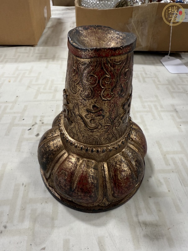 古玩銅器銅燈臺真品鑒賞圖