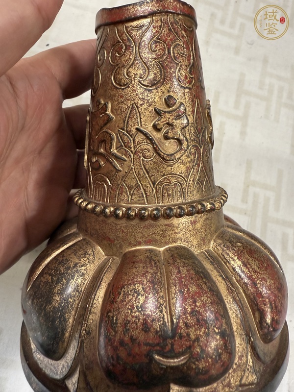 古玩銅器銅燈臺真品鑒賞圖